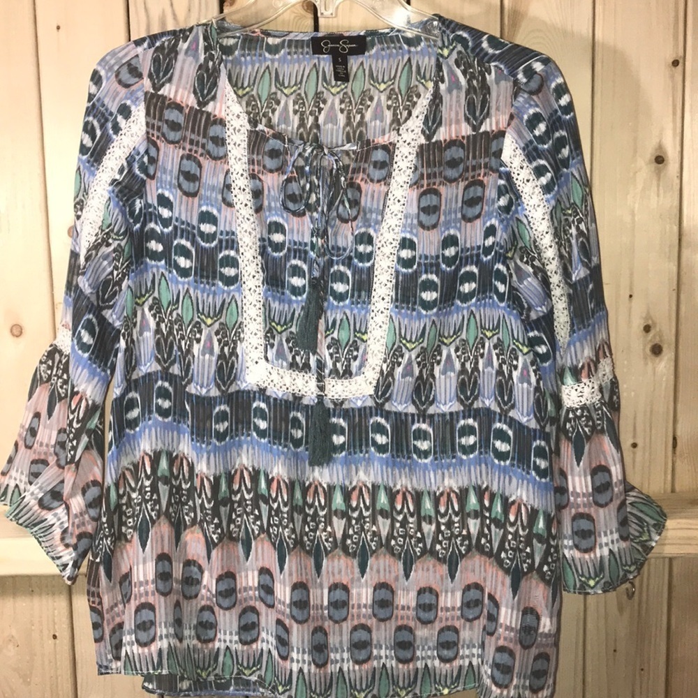 Jessica Simpson sheer blouse small